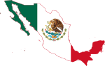 خارطة للمكسيك على شكل علمها