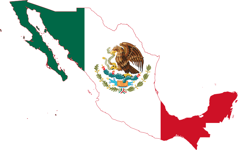 Ficheiro:Mexico Flag Map.svg