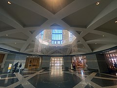 North star motif in ceiling and floor.