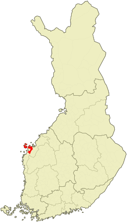 Расположение Корсхольма в Финляндии