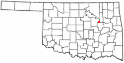 Location of Mounds, Oklahoma