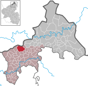 Poziția Oberirsen pe harta districtului Altenkirchen