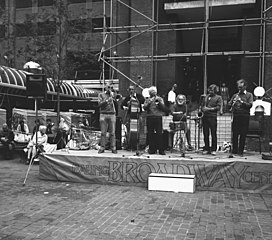 A jazz band performing in the centre (1990)