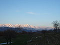 La catena del Gran Sasso d'inverno vista da Poggio Santa Maria