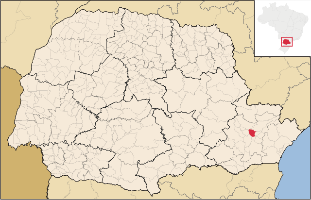 Localização de Colombo no Paraná