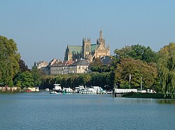 Metz, plan d'eau du Saulcy