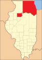 The county split in two portions, 1827-1831