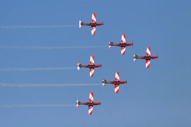 Roulettes flying in formation
