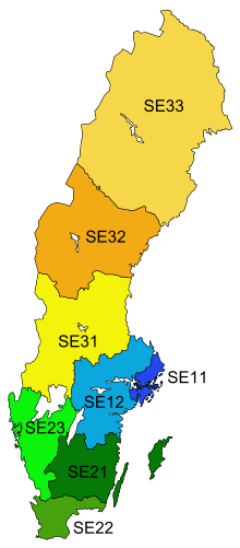 Vignette pour Liste des régions NUTS de Suède