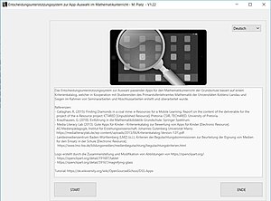 Startbildschirm des Entscheidungsunterstützungssystems