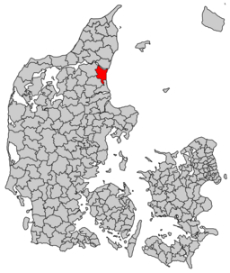 Placeringen af kommunen i Nordjyllands Amt.