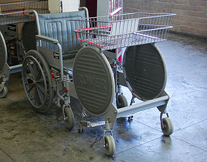 English: Costumer Shopping Wheelchair, picture...