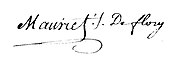 signature de Jean Mauriet de Flory