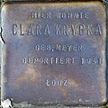 Stolperstein für Clara Krypka (Mozartstraße 54)