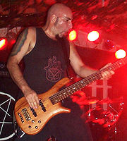 Stuart J. Cavilla playing at a Breed 77 concert in Commonwealth Parade, Gibraltar on 2005-09-03.