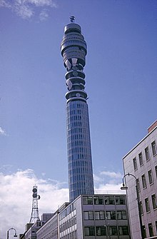 The Post Office Tower, 1966 (shortly after construction) Telecom Tower, London taken 1966 - geograph.org.uk - 807317.jpg