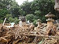 中国・九州北部豪雨による土石流の被害を受けた剣神社