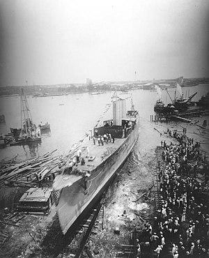 USS Craven (DD-70) at her launching