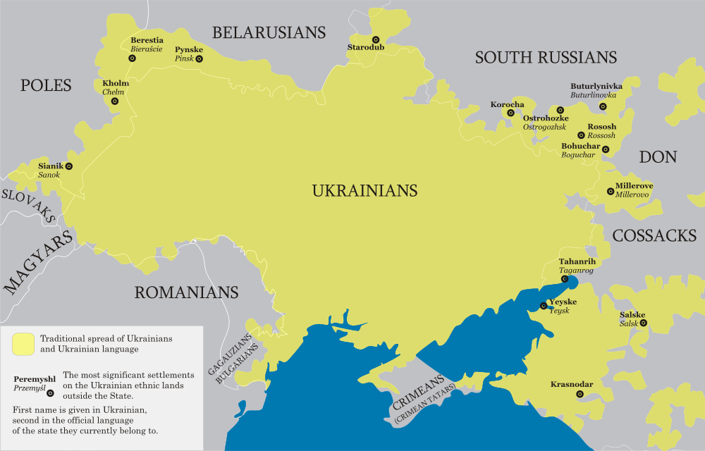 Spread of Ukrainian language in the beginning of 20th century