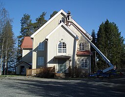 Bönhusets fasad renoveras i maj 2009.