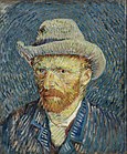 Autoritratto con cappello di feltro grigio, inverno 1887/88 olio su tela, 44 × 37.5 cm Van Gogh Museum, Amsterdam (F344)