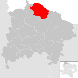 Poloha obce Waldkirchen an der Thaya v okrese Waidhofen an der Thaya (klikacia mapa)