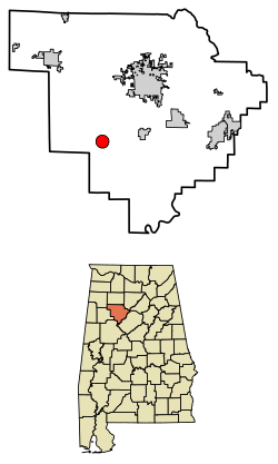 Location of Oakman in Walker County, Alabama.