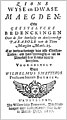 Zions wyse en dwase Maegden, 1677, Betrachtungen über das Gleichnis von den klugen und törichten Jungfrauen