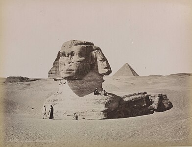 The Sphynx photographed by Henri Bechard around 1880