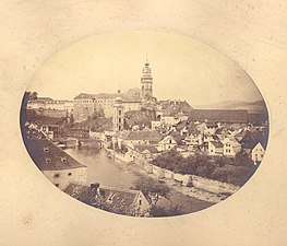 Pohled na Český Krumlov, asi 1867