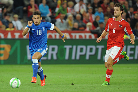 Football match Austria vs. Greece