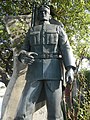 Statue of Filipino general Edilberto Evangelista who fought the Spanish forces in the Battle of Zapote Bridge located on the southern end of the bridge