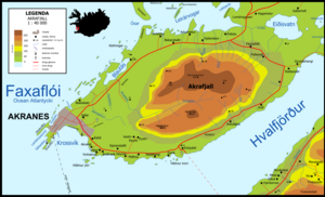 Staðsetning Akrafjalls