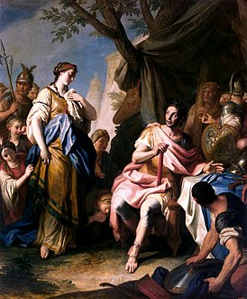 Александр Великий и Роксана. Картина итальянского художника Ротари (1756 г.) из Эрмитажа