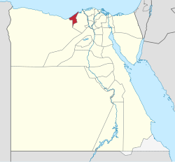 Alexandria Governorate on the map of Egypt