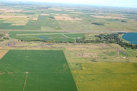 Imagem aérea dos pampas em Junín, Argentina