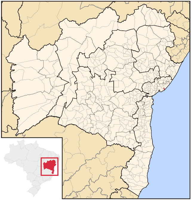 Localização de Lauro de Freitas na Bahia