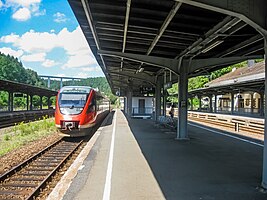 Zug im Bahnhof Pirmasens Nord