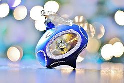 Blue glass ornament