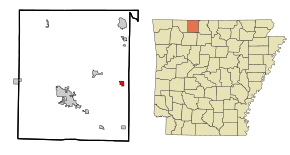 Poziția localității Zinc, Arkansas