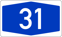 Bundesautobahn 31 number.svg