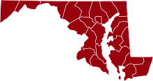 COVID-19 Разпространение в Мериленд от County.svg