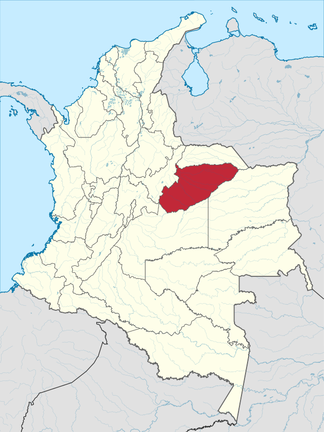 卡萨纳雷省在哥伦比亚的位置