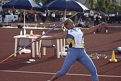 Claudia Coslovich, 1998 EM-Achte, scheiterte mit 54,27 m in der Qualifikation