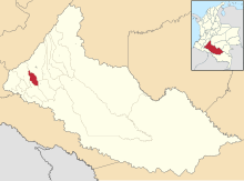 Location of the municipality and town of Morelia, Caquetá Department, Colombia.