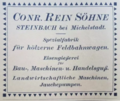 Anzeige, Festschrift des Bundes-Sängerfestes in Michelstadt, 1914