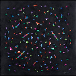 Cosmos, 2018, huile sur toile, 80 x 80 cm, localisation inconnue.