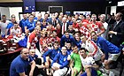Igrači hrvatske nogometne reprezentacije nakon finala Svjetskog prvenstva u Moskvi 2018.