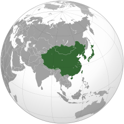 Location of கிழக்காசியா East Asia