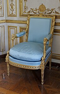 Armchair à la Reine by Georges Jacob for the apartments of Marie-Antoinette at Versailles (1781)